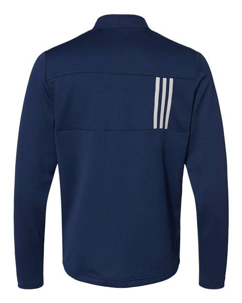adidas Men's 3-Stripes Double Knit Quarter-Zip Pullover Mens Apparel Sweatshirts & Fleece