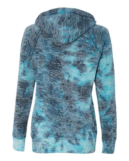 MV Sport Women's Courtney Burnout V-Notch Hooded Sweatshirt Womens Apparel Sweatshirts & Fleece