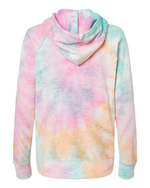 MV Sport Women's Courtney Burnout V-Notch Hooded Sweatshirt Womens Apparel Sweatshirts & Fleece