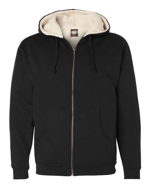 Independent Trading Co. Men's Sherpa-Lined Full-Zip Hooded Sweatshirt Mens Apparel Sweatshirts & Fleece