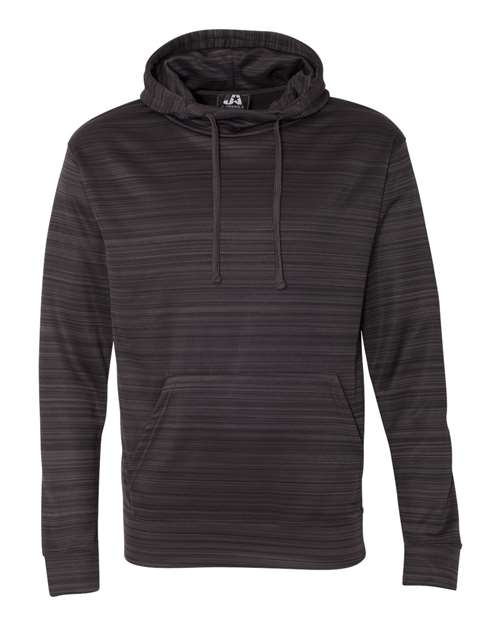 J. America Men's Odyssey Striped Performance Fleece Hooded Sweatshirt Mens Apparel Sweatshirts & Fleece