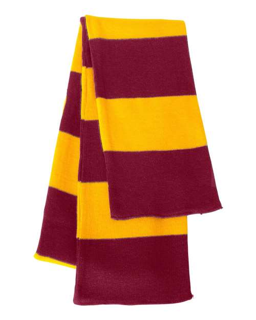 Sportsman Rugby-Striped Knit Scarf Unisex Accessories Gloves & Scarves
