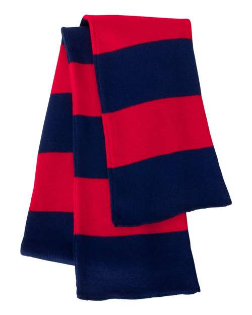 Sportsman Rugby-Striped Knit Scarf Unisex Accessories Gloves & Scarves
