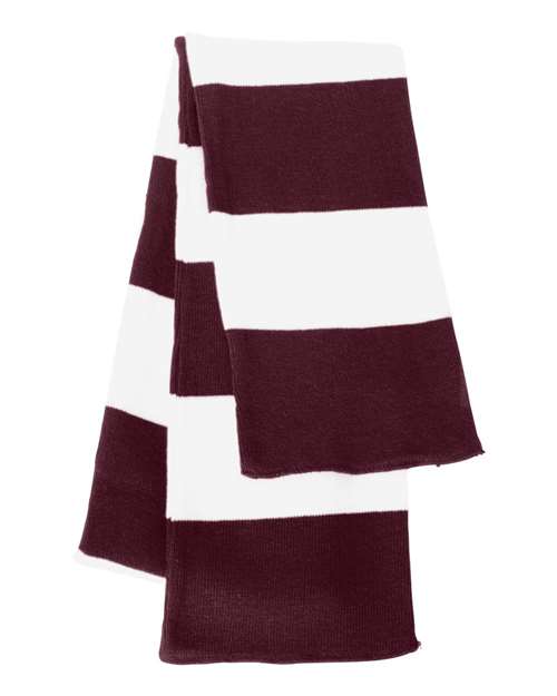 Sportsman Rugby-Striped Knit Scarf Unisex Accessories Gloves & Scarves