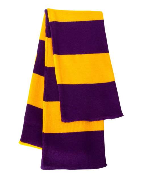 Sportsman Rugby-Striped Knit Scarf Unisex Accessories Gloves & Scarves