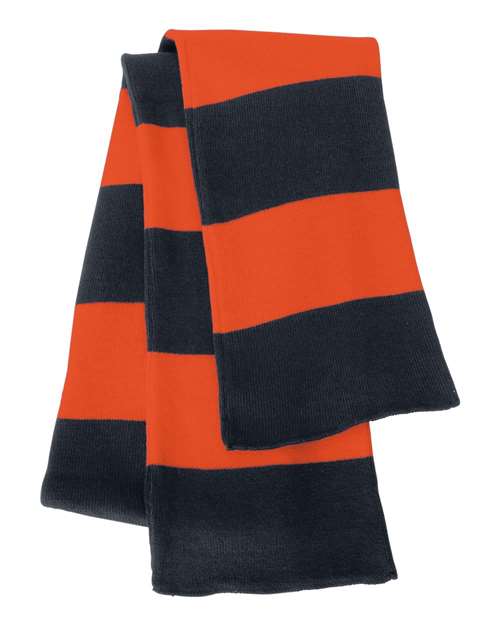 Sportsman Rugby-Striped Knit Scarf Unisex Accessories Gloves & Scarves
