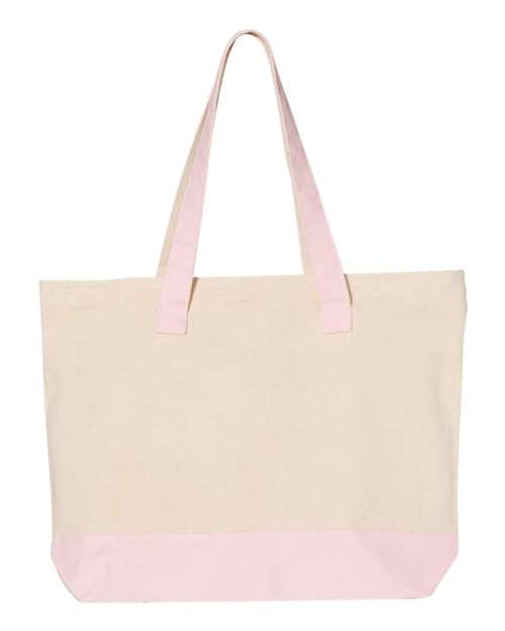 Q-Tees 19L Zippered Tote Unisex Accessories Bags & Backpacks