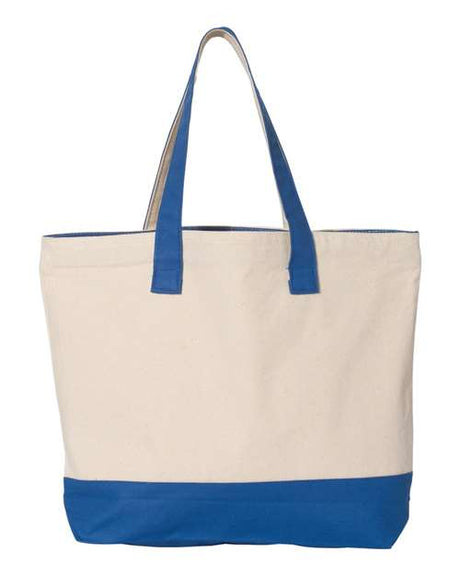 Q-Tees 19L Zippered Tote Unisex Accessories Bags & Backpacks