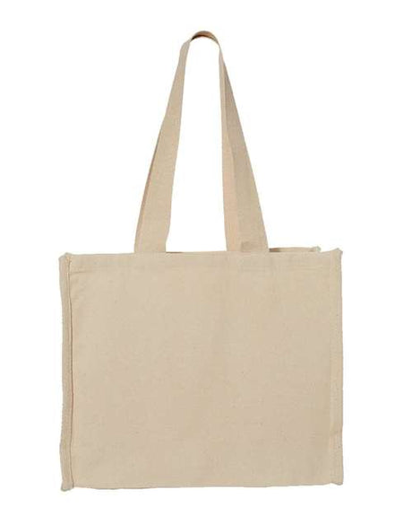 Q-Tees 14L Tote with Contrast-Color Handles Unisex Accessories Bags & Backpacks