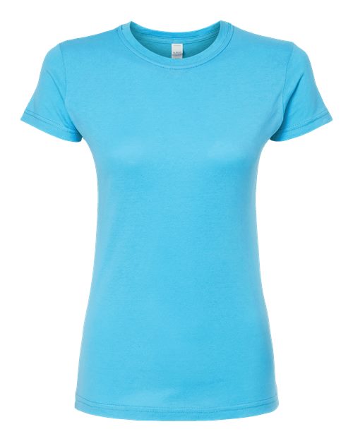 Tultex Women's Slim Fit Fine Jersey T-Shirt 2 of 3 Womens Apparel Shirts & Tops