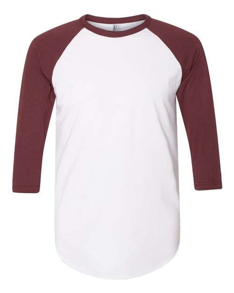 American Apparel Men's 50/50 Raglan Three-Quarter Sleeve Tee Mens Apparel Shirts & Tops