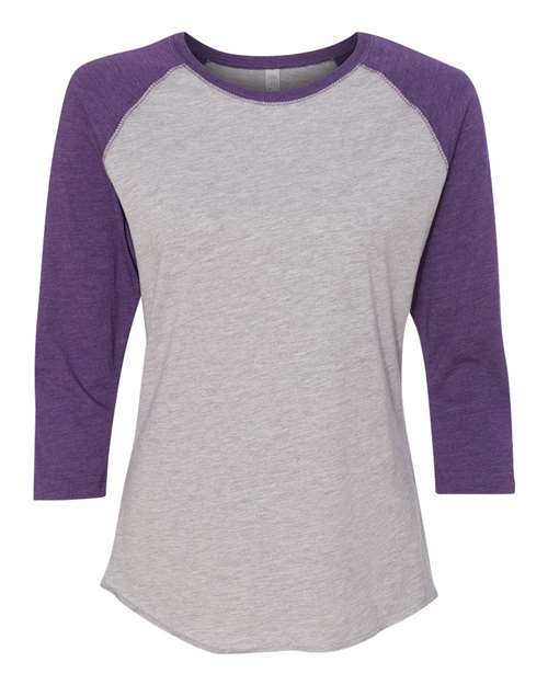 LAT Women's Baseball Fine Jersey Three-Quarter Sleeve Tee LAT