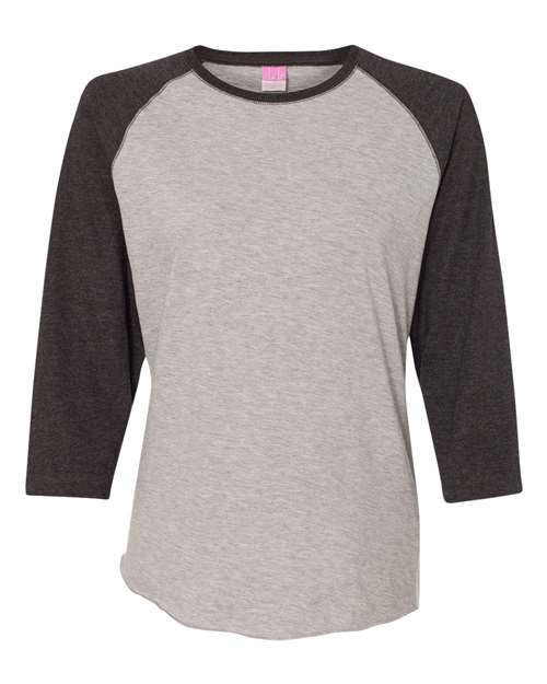 LAT Women's Baseball Fine Jersey Three-Quarter Sleeve Tee LAT