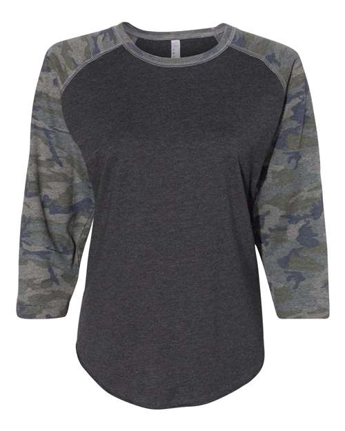 LAT Women's Baseball Fine Jersey Three-Quarter Sleeve Tee LAT