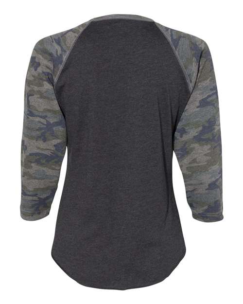 LAT Women's Baseball Fine Jersey Three-Quarter Sleeve Tee LAT