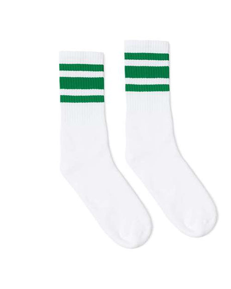 SOCCO USA-Made Striped Crew Socks Unisex Accessories Socks