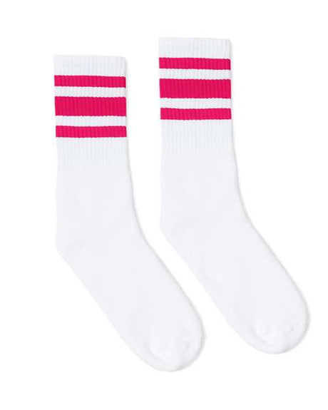 SOCCO USA-Made Striped Crew Socks Unisex Accessories Socks