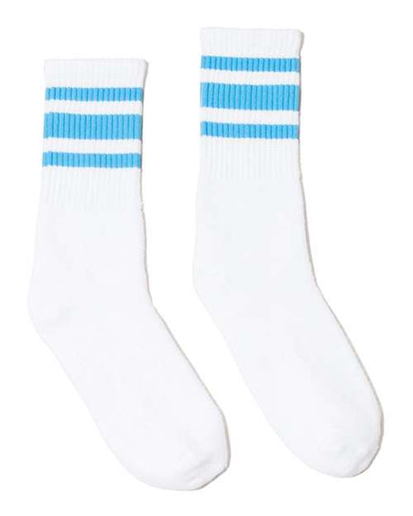 SOCCO USA-Made Striped Crew Socks Unisex Accessories Socks