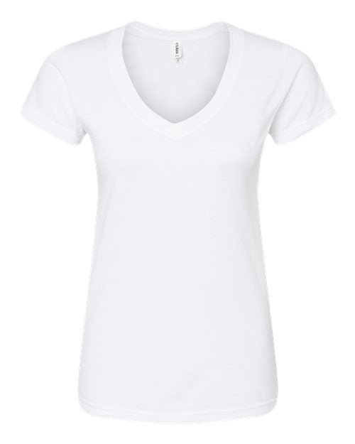 Tultex Women's Slim Fit Fine Jersey V-Neck T-Shirt Womens Apparel Shirts & Tops