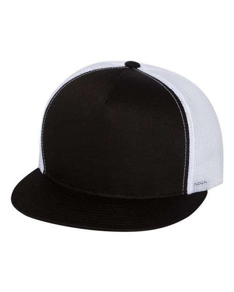 YP Classics Flat Bill Trucker Cap Unisex Accessories Hats & Caps