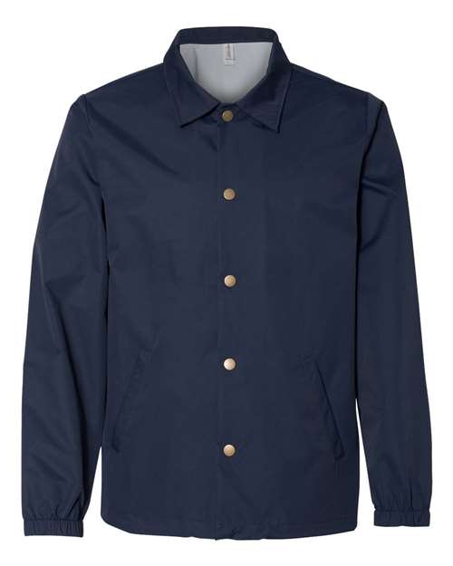 Independent Trading Co. Men's Water-Resistant Windbreaker Coach's Jacket Mens Apparel Jackets & Vests