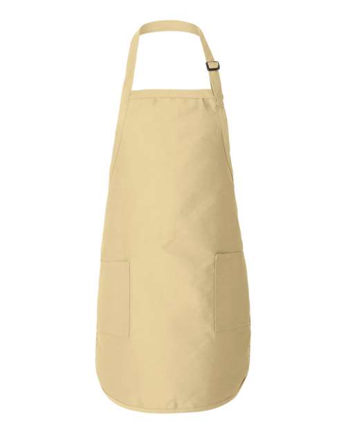 Q-Tees Full-Length Apron with Pockets Unisex Accessories Aprons