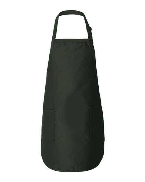 Q-Tees Full-Length Apron with Pockets Unisex Accessories Aprons