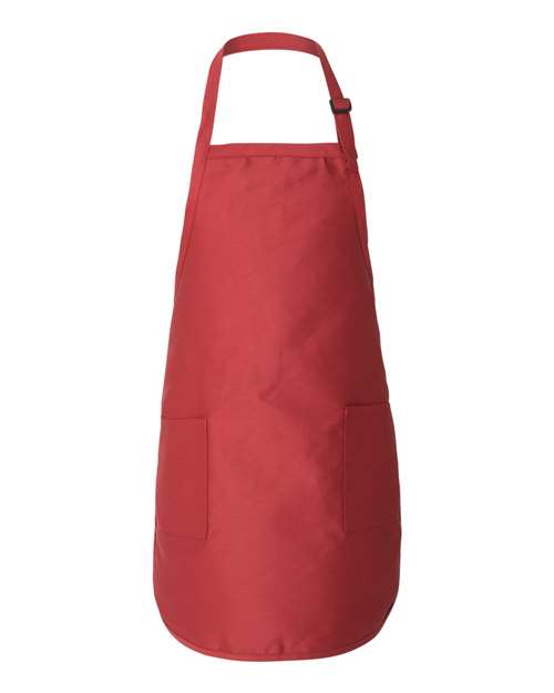 Q-Tees Full-Length Apron with Pockets Unisex Accessories Aprons