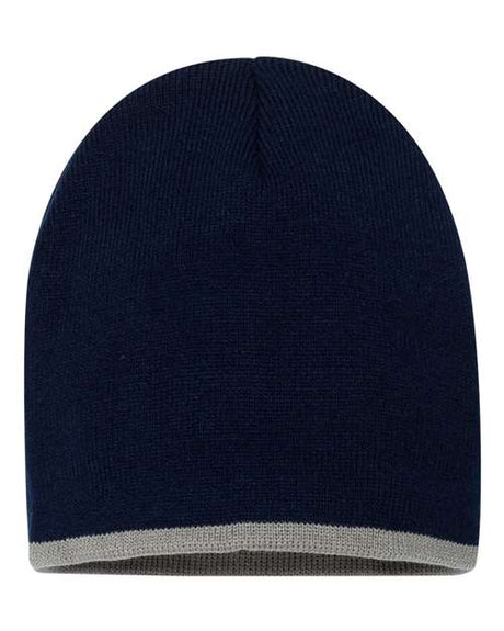 Sportsman 8" Bottom-Striped Knit Beanie Unisex Accessories Hats & Caps