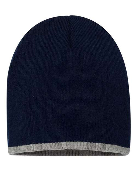 Sportsman 8" Bottom-Striped Knit Beanie Unisex Accessories Hats & Caps