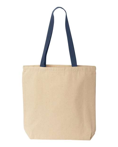 Liberty Bags Natural Tote with Contrast-Color Handles Unisex Accessories Bags & Backpacks