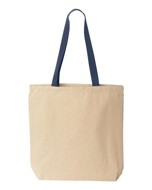 Liberty Bags Natural Tote with Contrast-Color Handles Unisex Accessories Bags & Backpacks