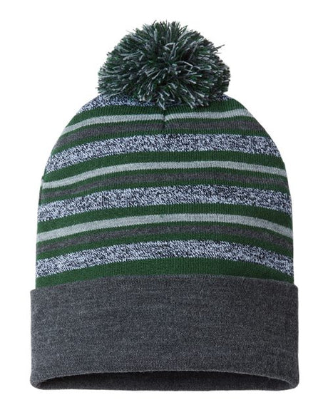 Cap America USA-Made Striped Beanie Unisex Accessories Hats & Caps