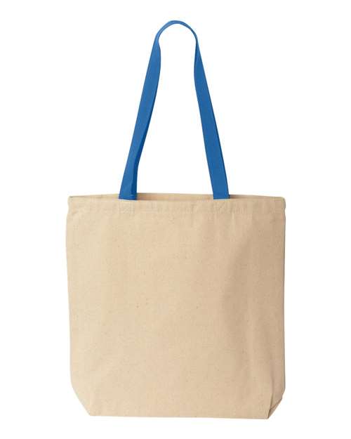 Liberty Bags Natural Tote with Contrast-Color Handles Unisex Accessories Bags & Backpacks