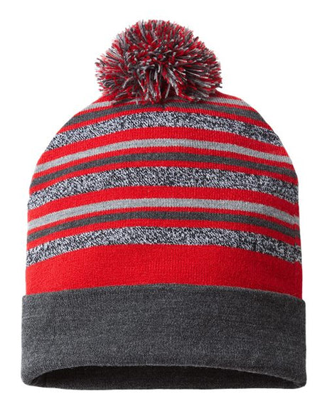Cap America USA-Made Striped Beanie Unisex Accessories Hats & Caps