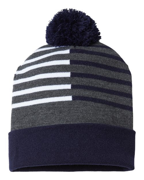 Cap America USA-Made Half Color Beanie Unisex Accessories Hats & Caps