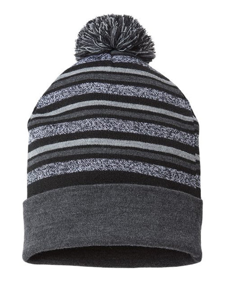 Cap America USA-Made Striped Beanie Unisex Accessories Hats & Caps