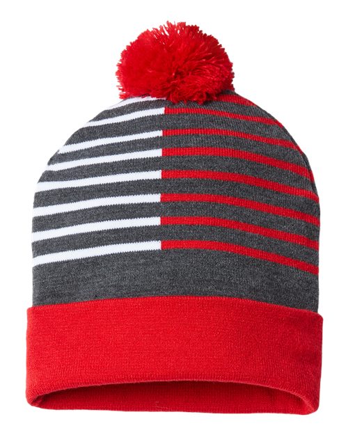 Cap America USA-Made Half Color Beanie Unisex Accessories Hats & Caps