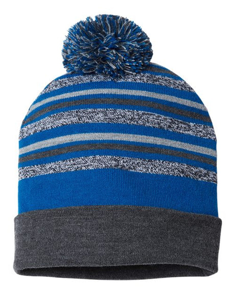 Cap America USA-Made Striped Beanie Unisex Accessories Hats & Caps