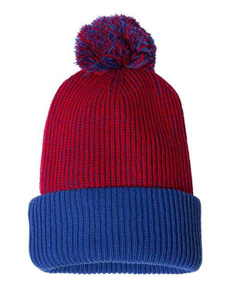 Sportsman 12" Knit Speckled Pom-Pom Beanie Unisex Accessories Hats & Caps
