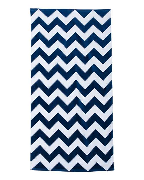 Carmel Towel Company Chevron Velour Beach Towel Unisex Accessories Robes & Towels