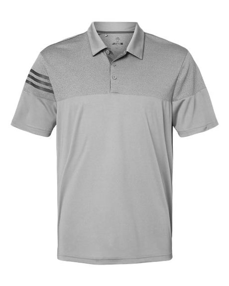 Adidas Men's Heathered 3-Stripes Colorblock Polo Adidas
