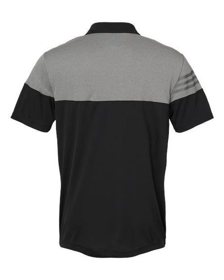 Adidas Men's Heathered 3-Stripes Colorblock Polo Adidas