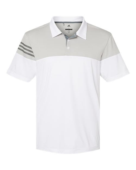 Adidas Men's Heathered 3-Stripes Colorblock Polo Adidas
