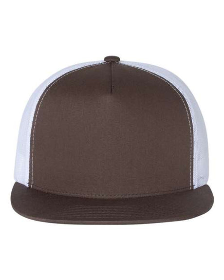 YP Classics Flat Bill Trucker Cap Unisex Accessories Hats & Caps