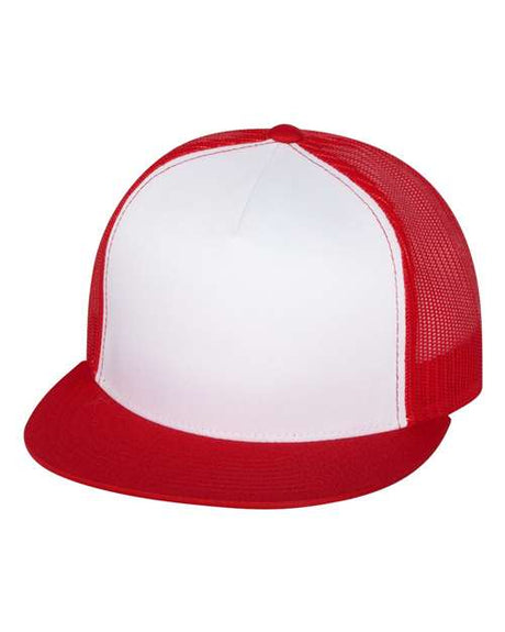 YP Classics Flat Bill Trucker Cap Unisex Accessories Hats & Caps