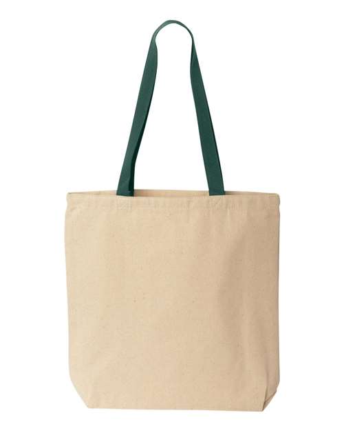 Liberty Bags Natural Tote with Contrast-Color Handles Unisex Accessories Bags & Backpacks