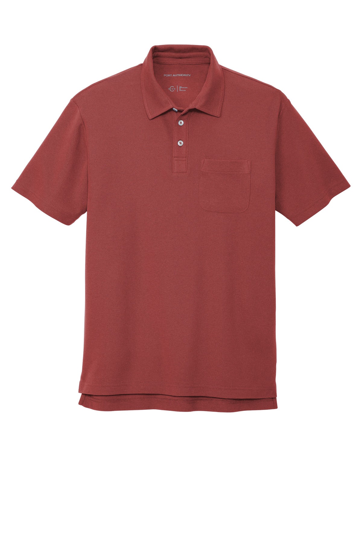 Port Authority Men's C-Free Cotton Blend Pique Pocket Polo Mens Apparel Shirts & Tops