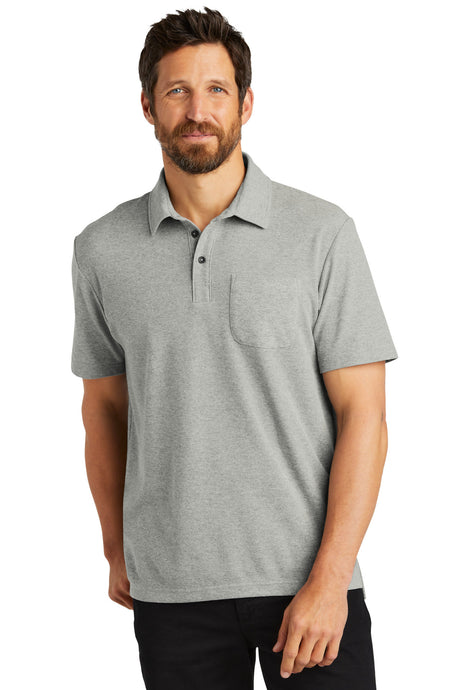 Port Authority Men's C-Free Cotton Blend Pique Pocket Polo Mens Apparel Shirts & Tops