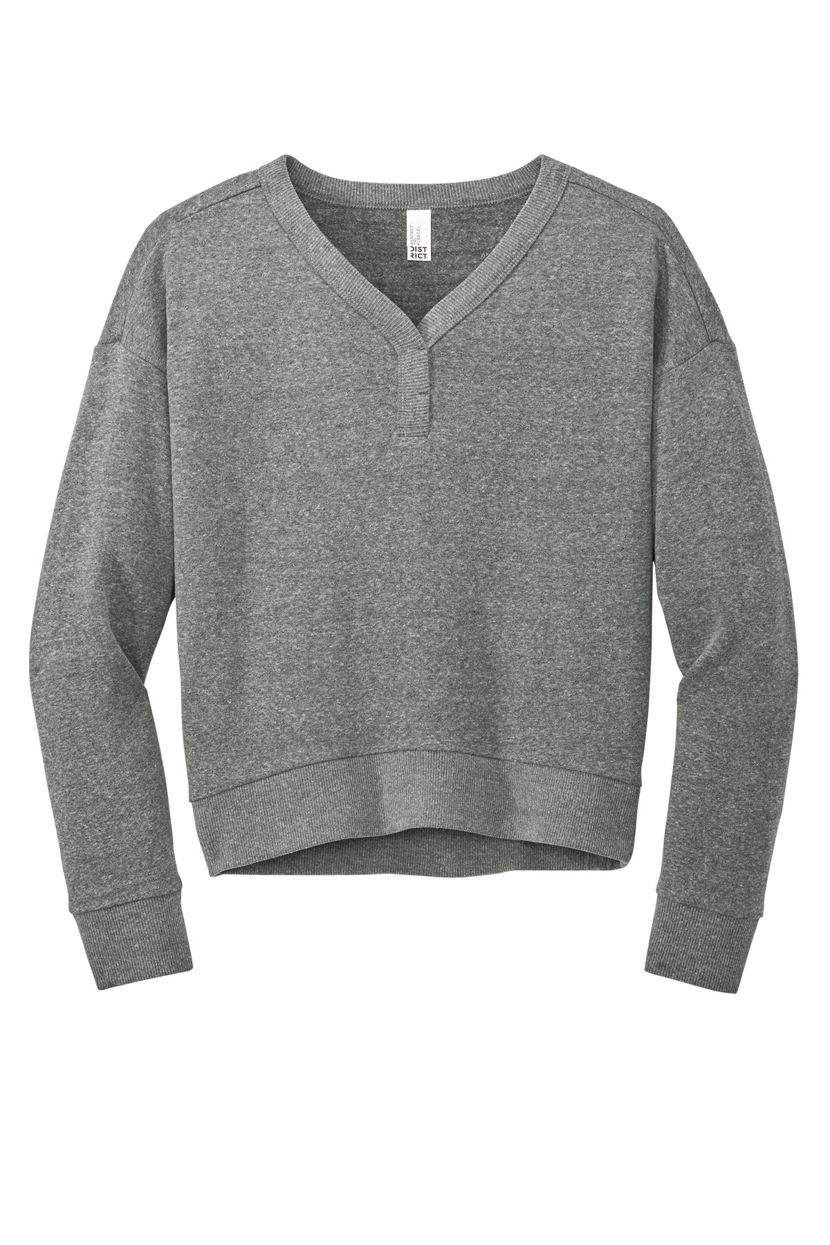 District Women's Perfect Tri Fleece V-Neck Sweatshirt Womens Apparel Sweatshirts & Fleece